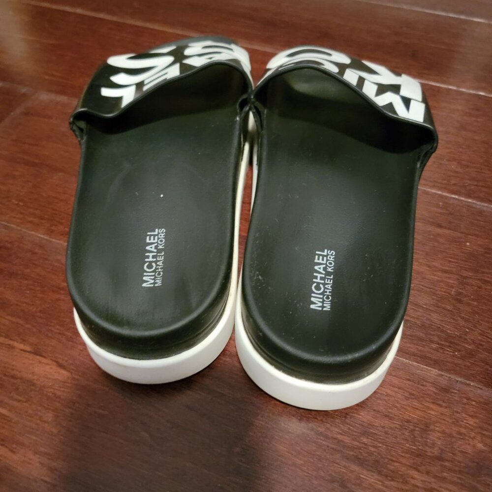 Michael Kors Black Slide Sandals - Picture 9 of 14